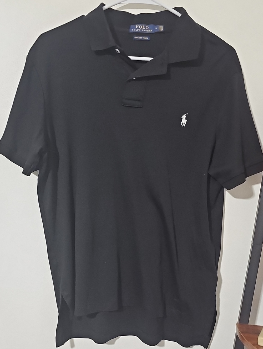 Polo Ralph Lauren Pima Soft Touch Polo Shirt Mens M Black Pony Logo